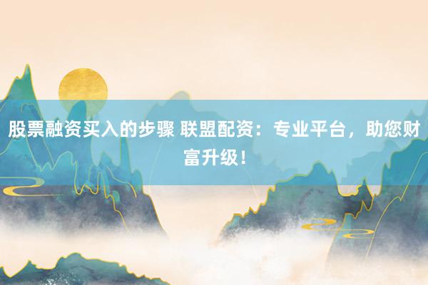 股票融资买入的步骤 联盟配资：专业平台，助您财富升级！
